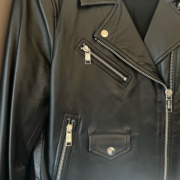 Michael Kors Moto Leather Jacket - Picture 10 of 10